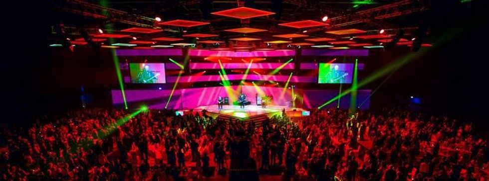 audience watching band in europa-park arena