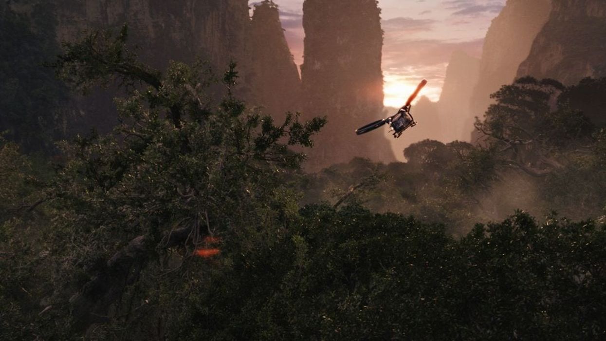 avatar lightstorm helicopter sunset