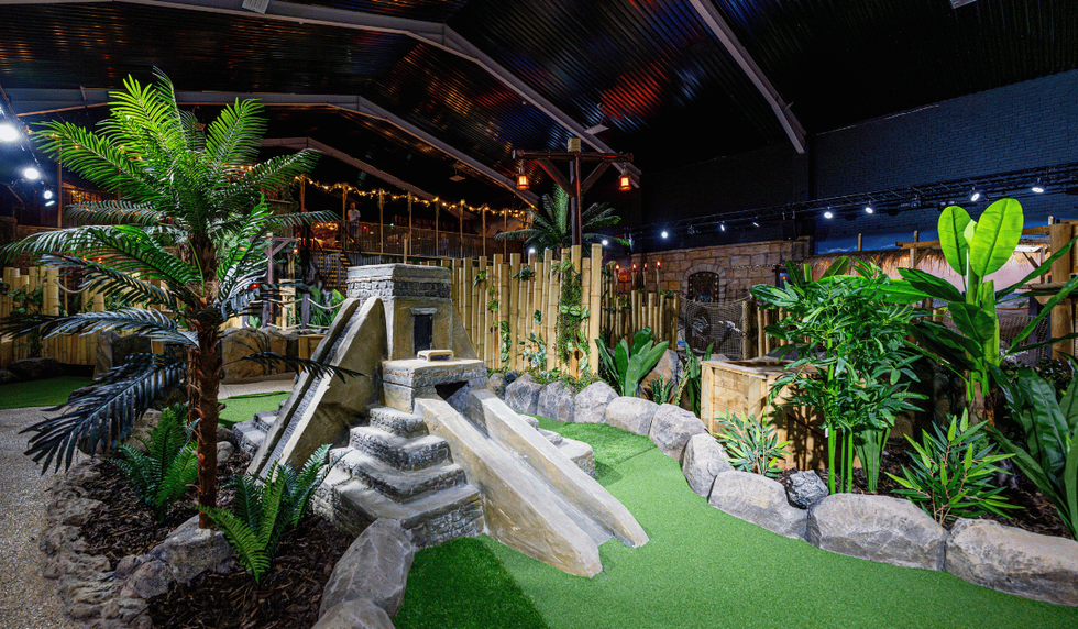 aztec themed indoor mini golf - greenspan