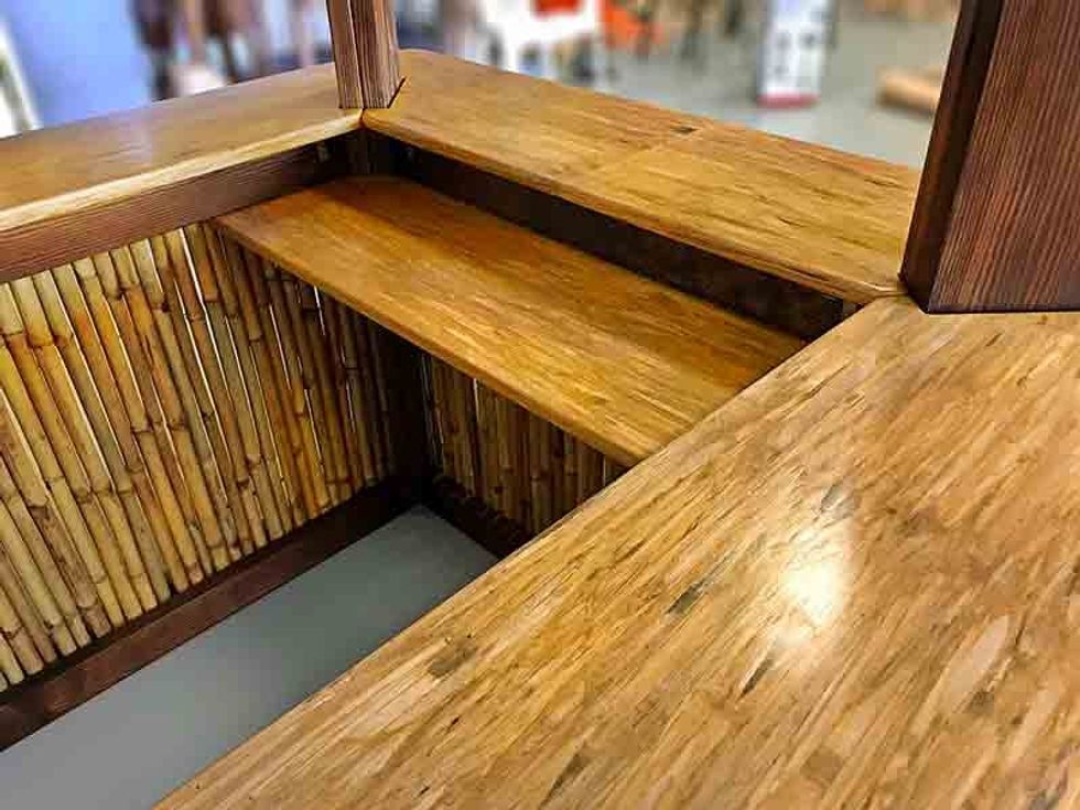 bar counter grassbuilt bamboo