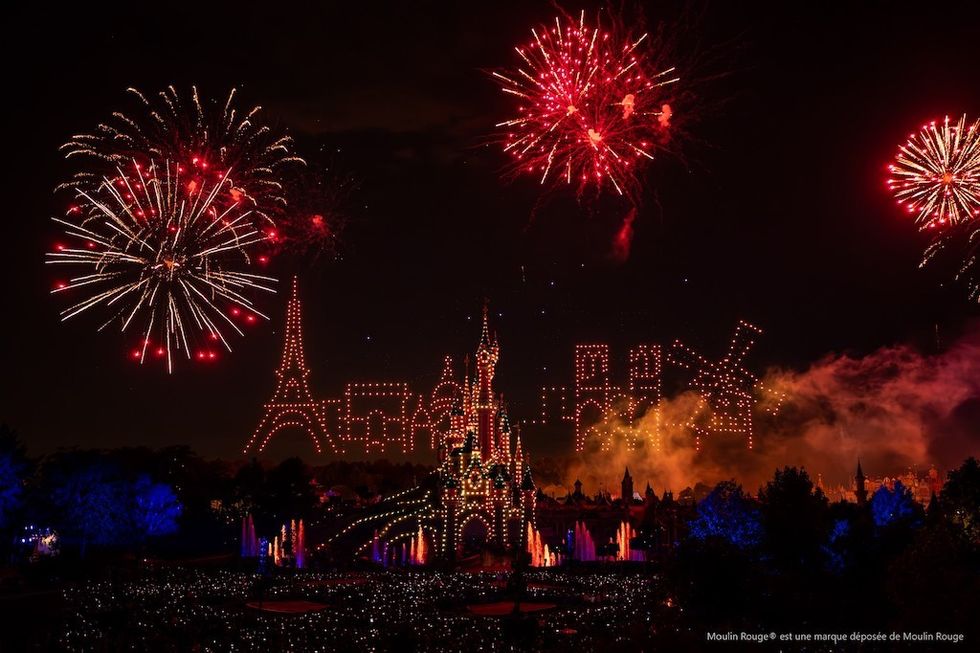 Bastille Day drone show Disneyland Paris Dronisos