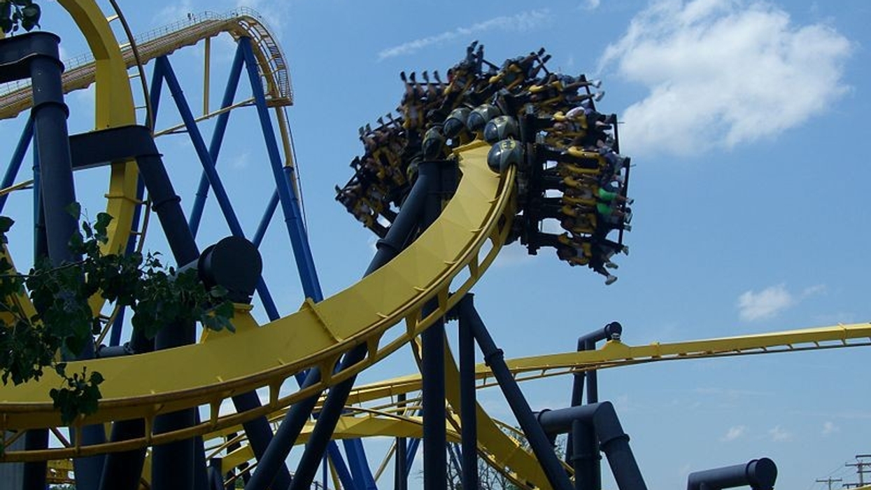 Batman Corkscrew at Six Flags Great Adventure in New Jersey.