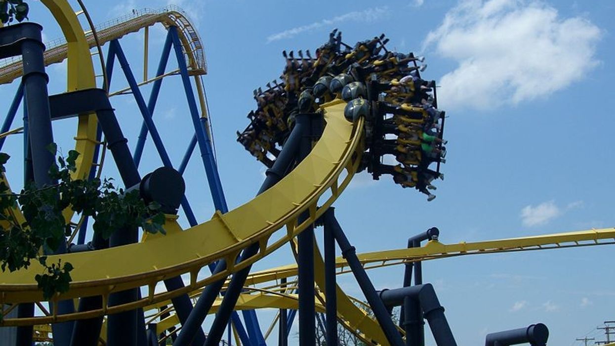 Batman Corkscrew at Six Flags Great Adventure in New Jersey.