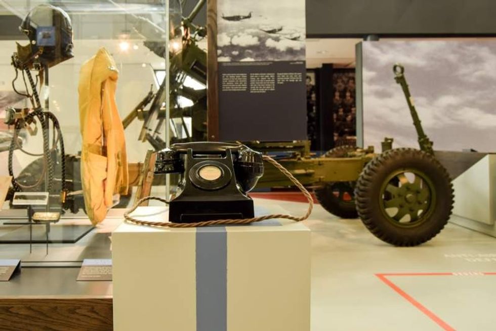 battle of britain bunker exhibition with period telephone