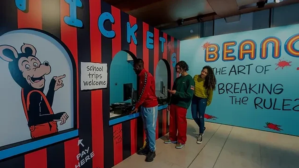 BEANO: THE ART OF BREAKING THE RULES at Somerset House. Ticket Booth