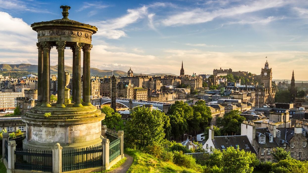 Beautiful view of the city of Edinburgh