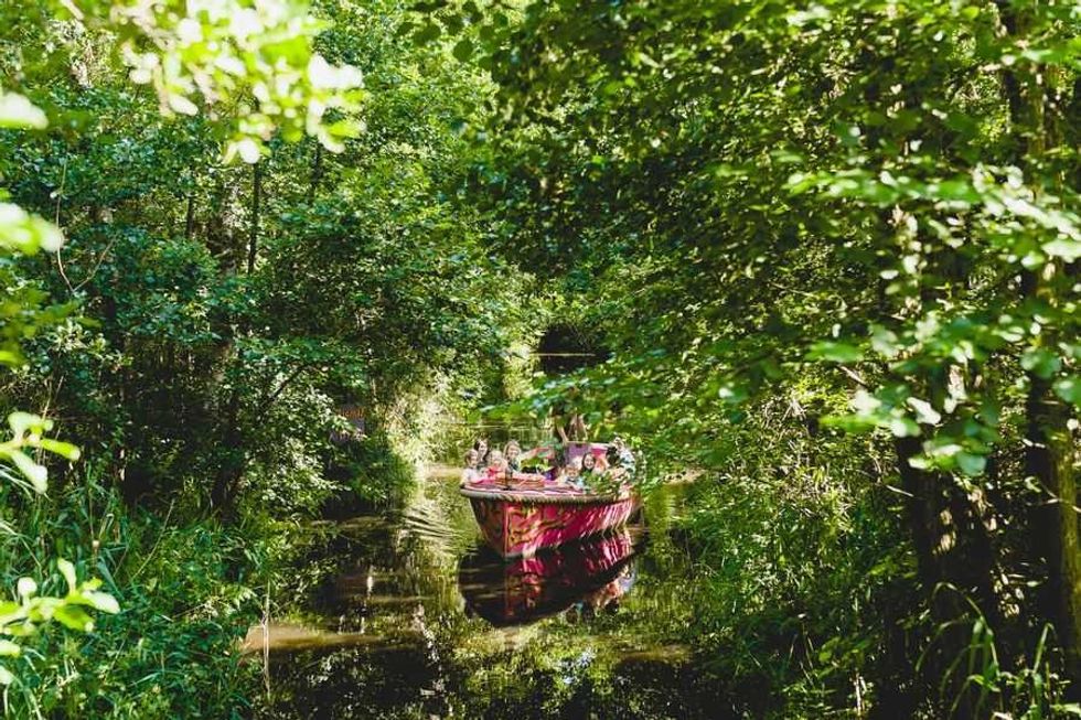 BeWILDerwood guests on boat ride