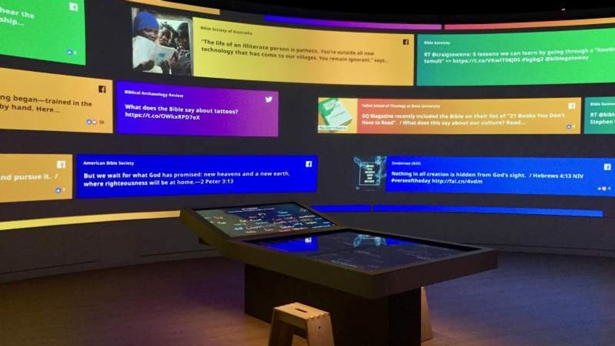 bible museum interactive display electrosonic