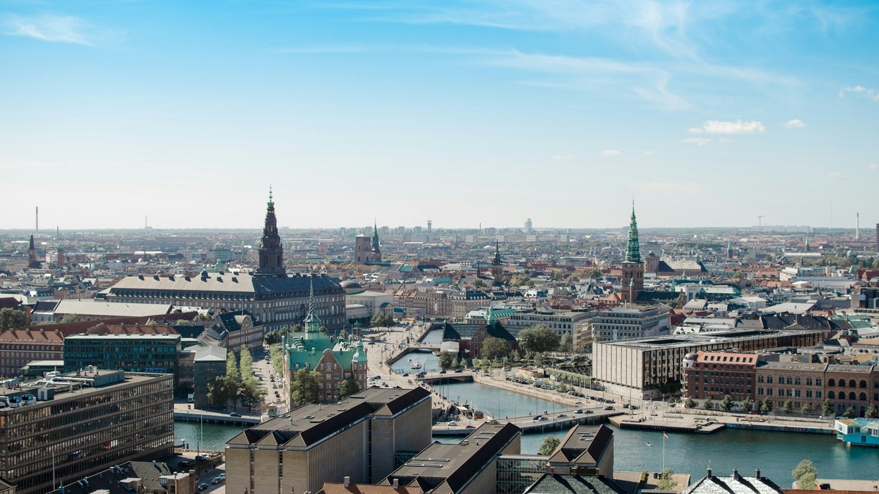 Birds eye view of Copenhagen in Denmark, the location of IMCC conference