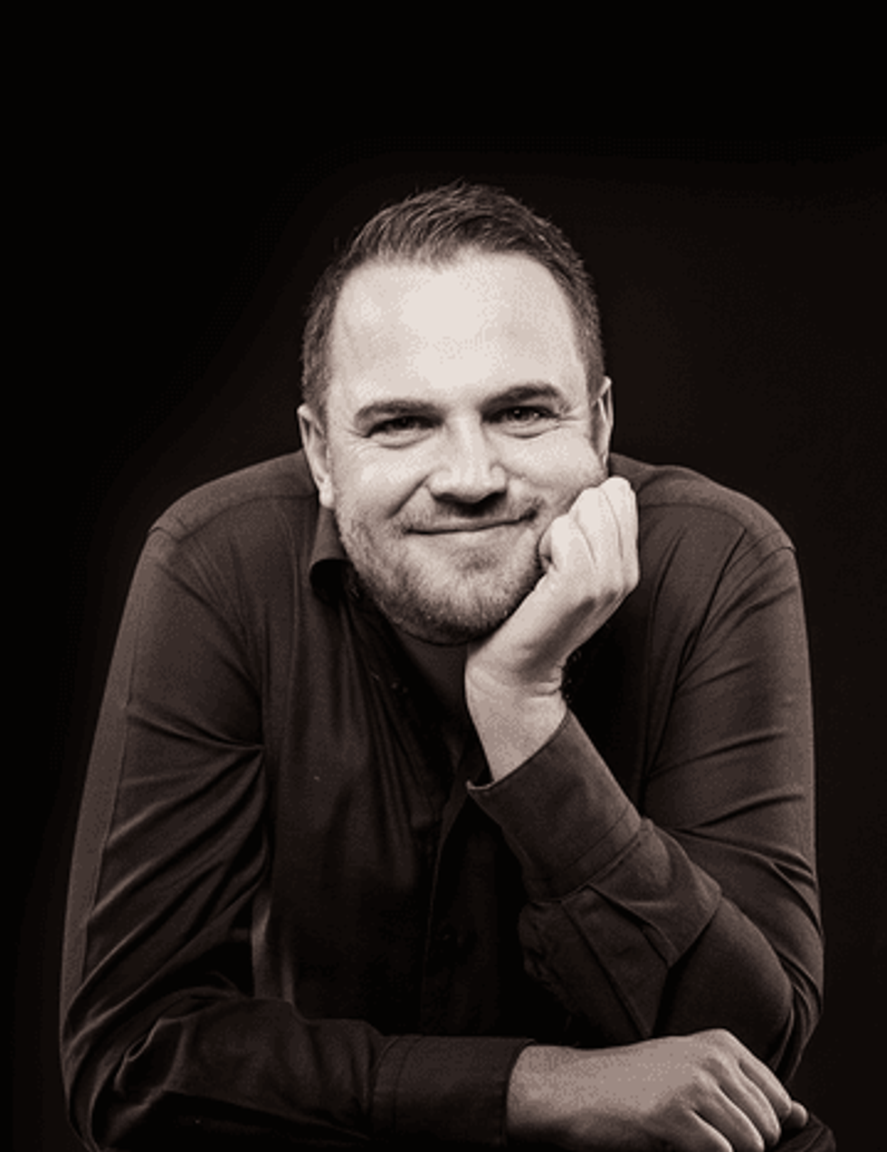 Black and white photo of James Sinclair