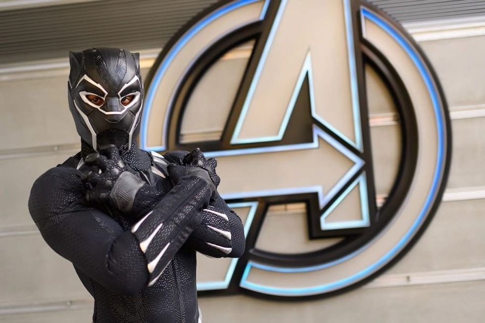 Black Panther at Avengers Campus