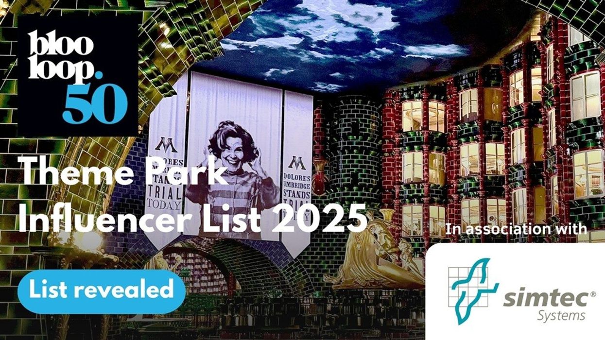 Blooloop 50 Theme Park Influencer List 2025, list revealed in partnership with Simtec Systems.