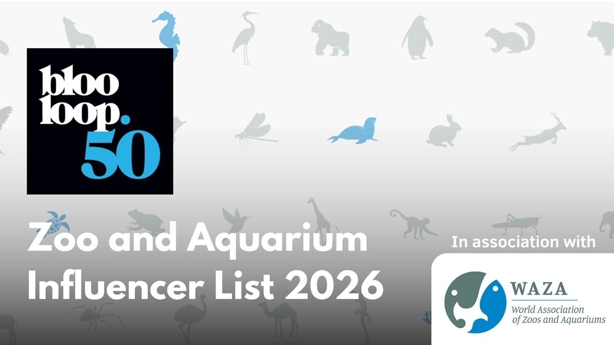 blooloop 50 Zoo and Aquarium Influencer List 2026 with WAZA logo.