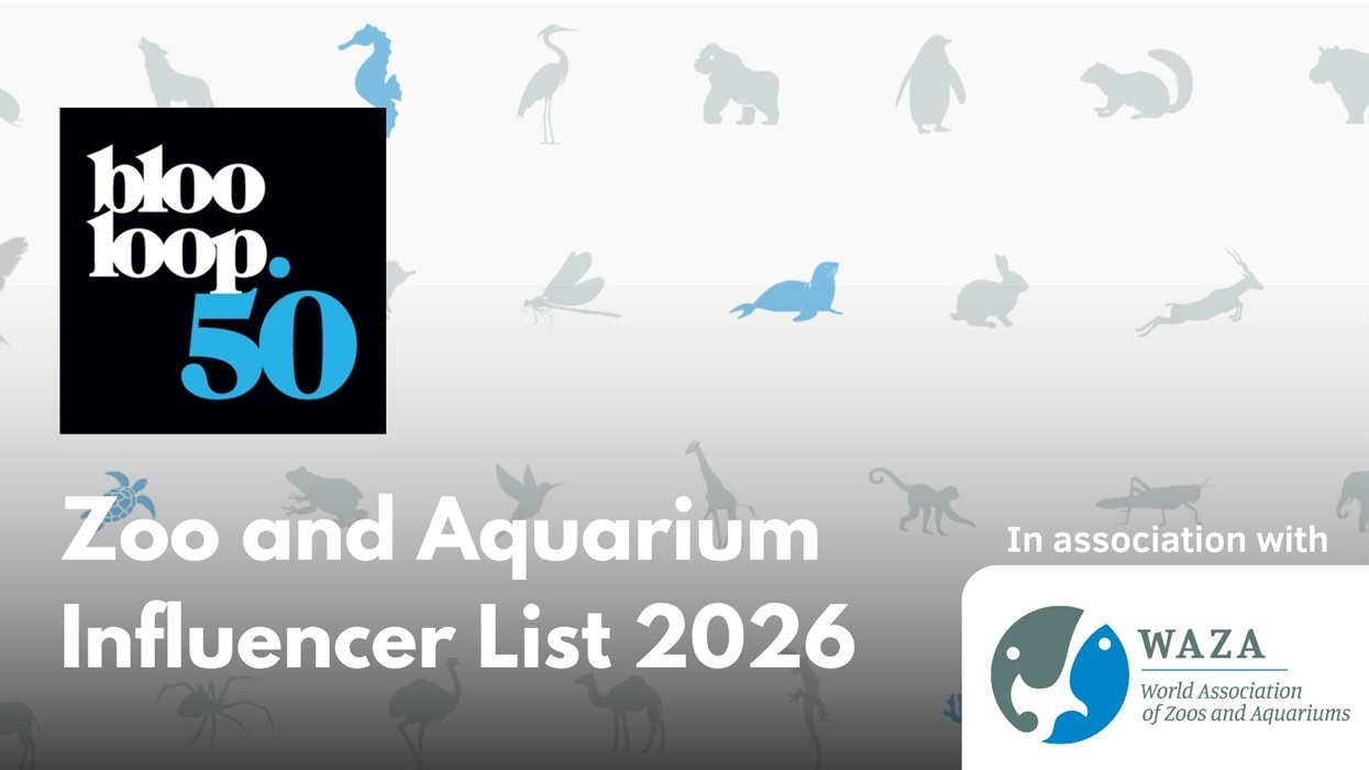 blooloop 50 Zoo and Aquarium Influencer List 2026 with WAZA logo.