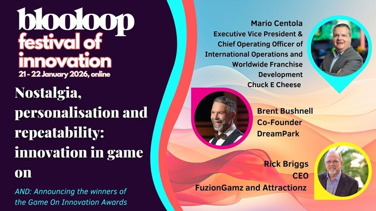 blooloop Festival of Innovation 2026 promo with featured speakers and event details.