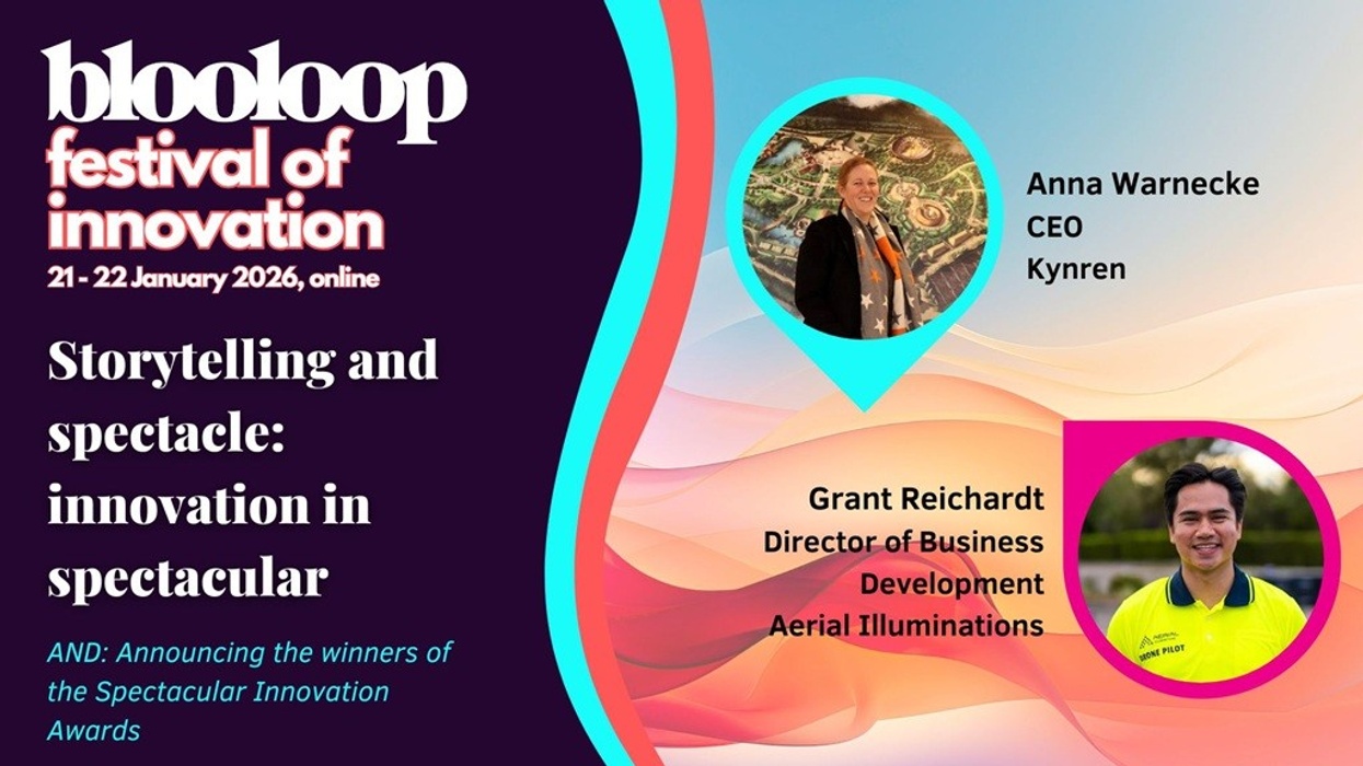 Blooloop Festival of Innovation 2026: Speakers Anna Warnecke and Grant Reichardt.