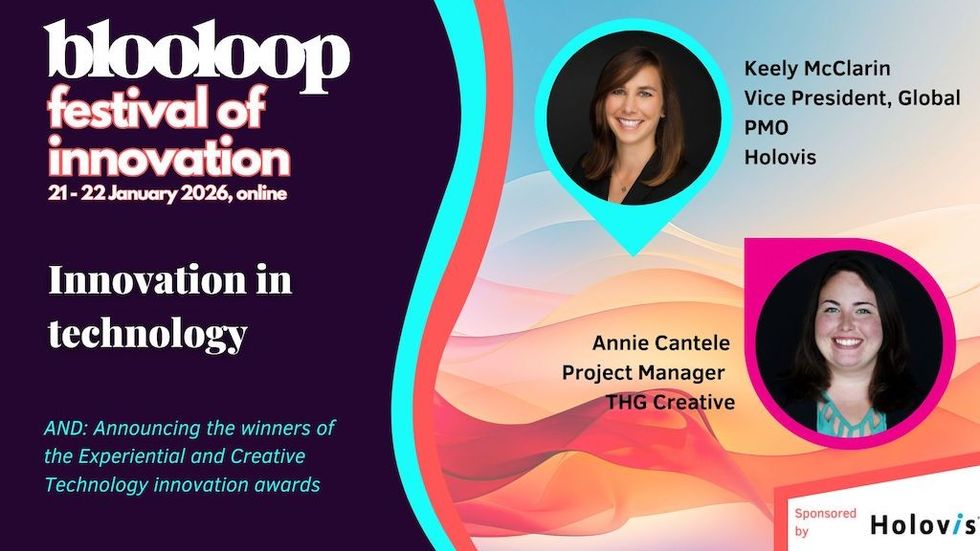 Blooloop Festival of Innovation 2026 with speakers Keely McClarin and Annie Cantele.