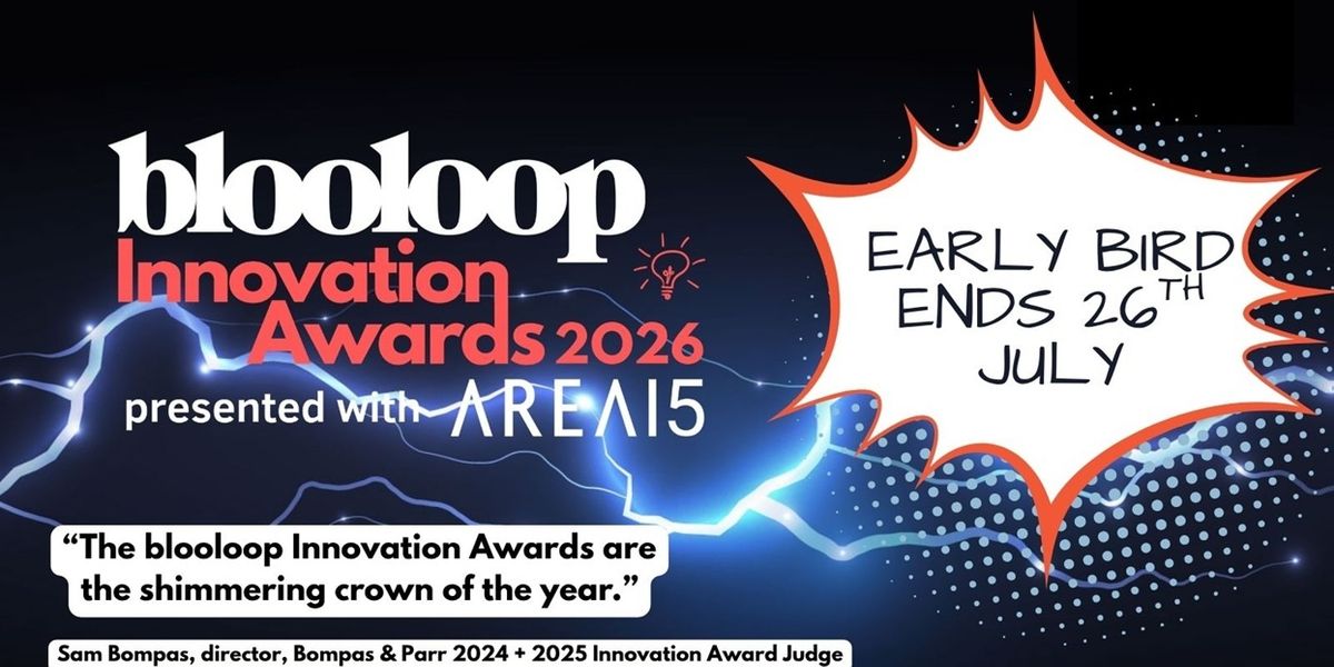 Entries now open for blooloop Innovation Awards 2026, presented with AREA15
