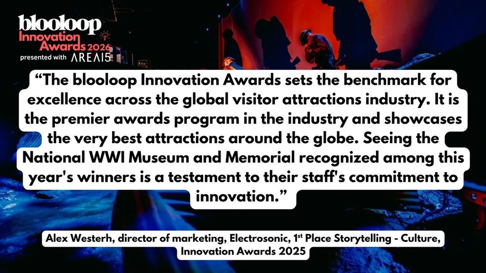 "Blooloop Innovation Awards 2026 praise National WWI Museum for innovation excellence."