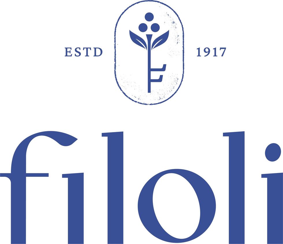 Blue "filoli" logo with a key design and "ESTD 1917".