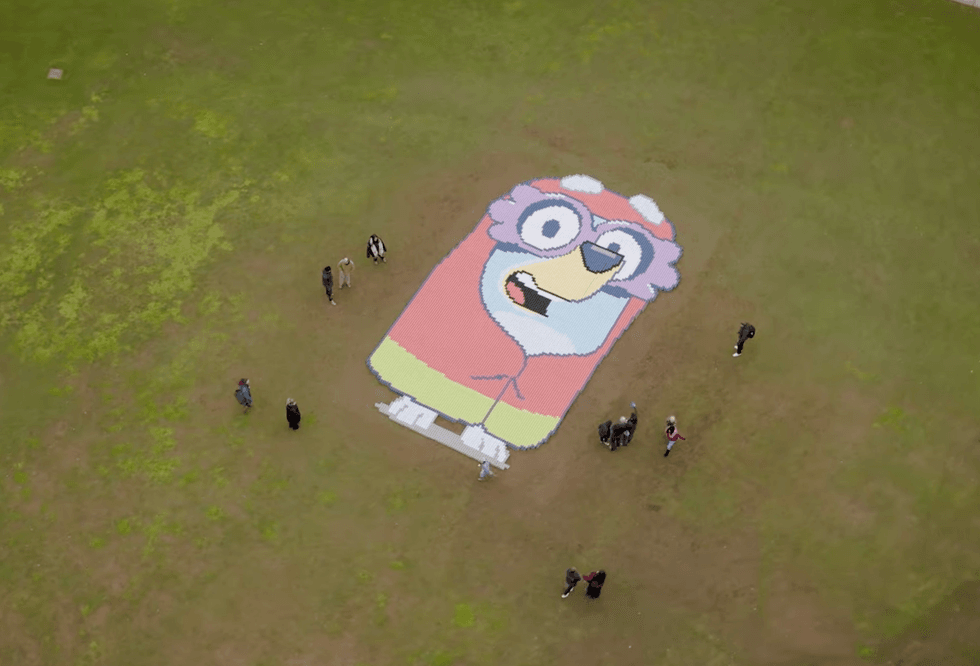 bluey bean can portrait alton towers