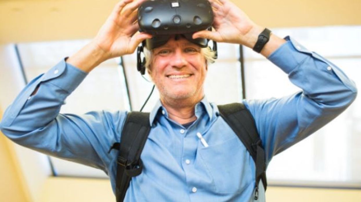 bob cooeny zero latency wearing virtual reality headset webinar