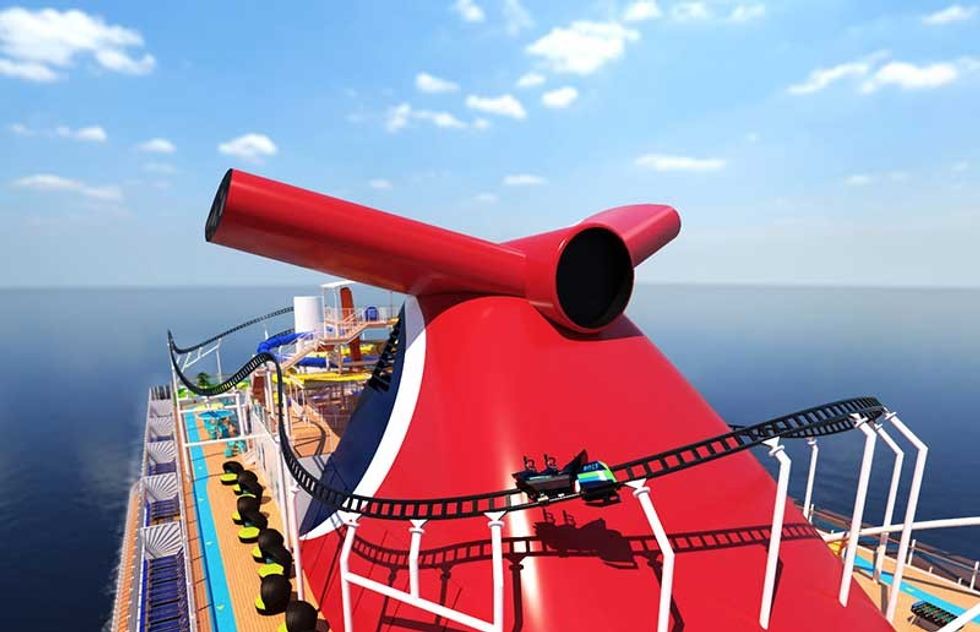 bolt rollercoaster at sea carnival