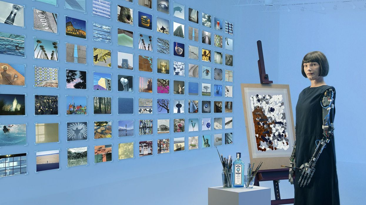 bombay sapphire baz luhrmann ai-da robot artist installation