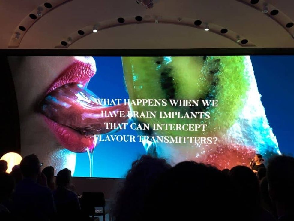 Bompas & Parr food report brain implant screen