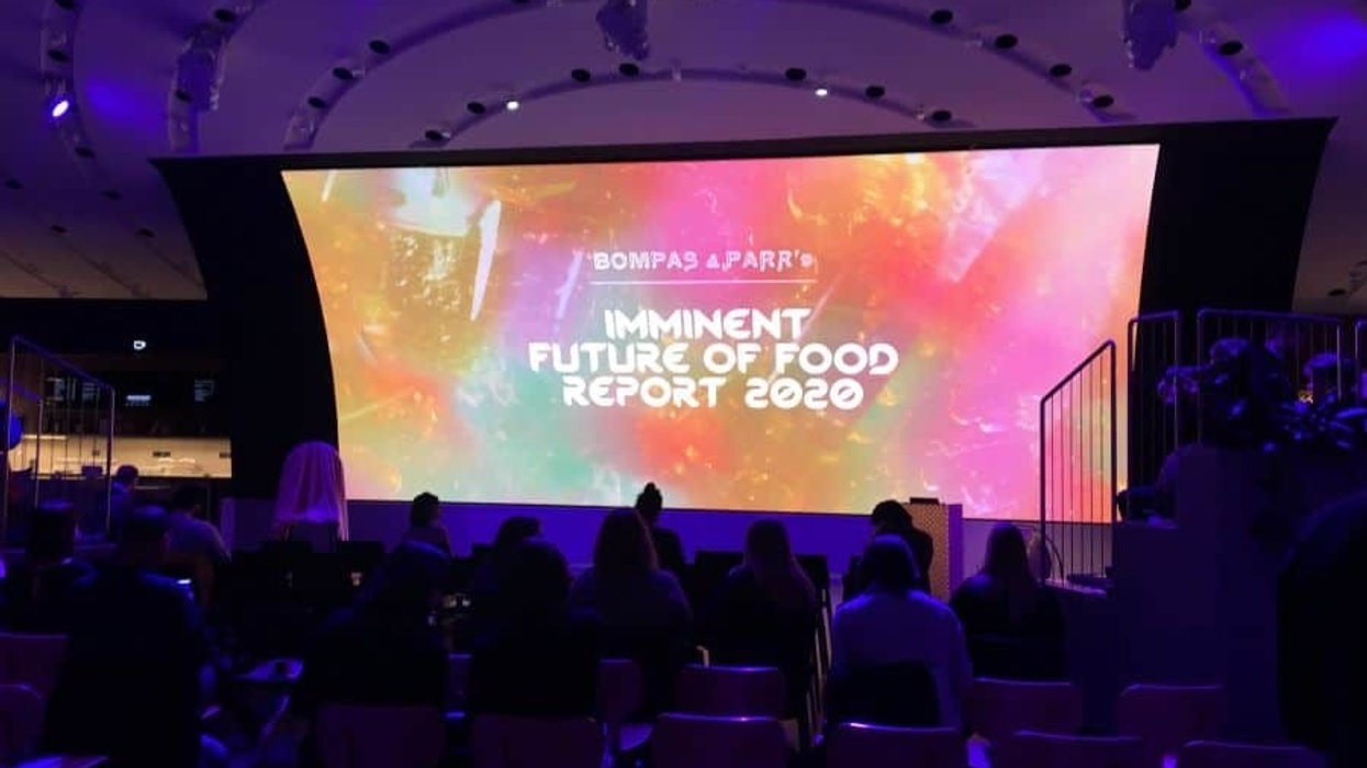 Bompas & Parr future of food report event screen