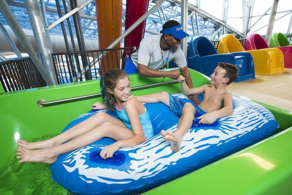 boy and girl at Epic Waters indoor waterpark texas