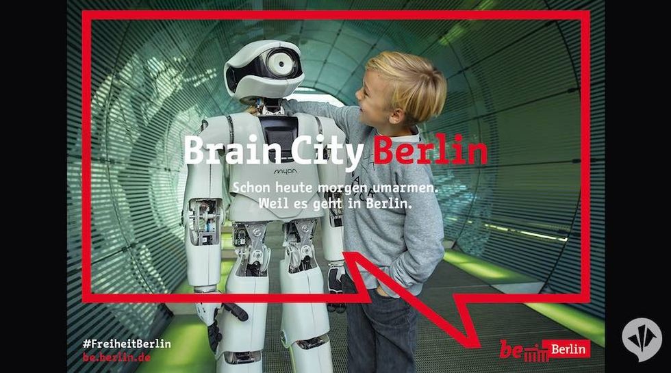 boy and robot beBerlin Berlin marketing campaign by dan pearlman