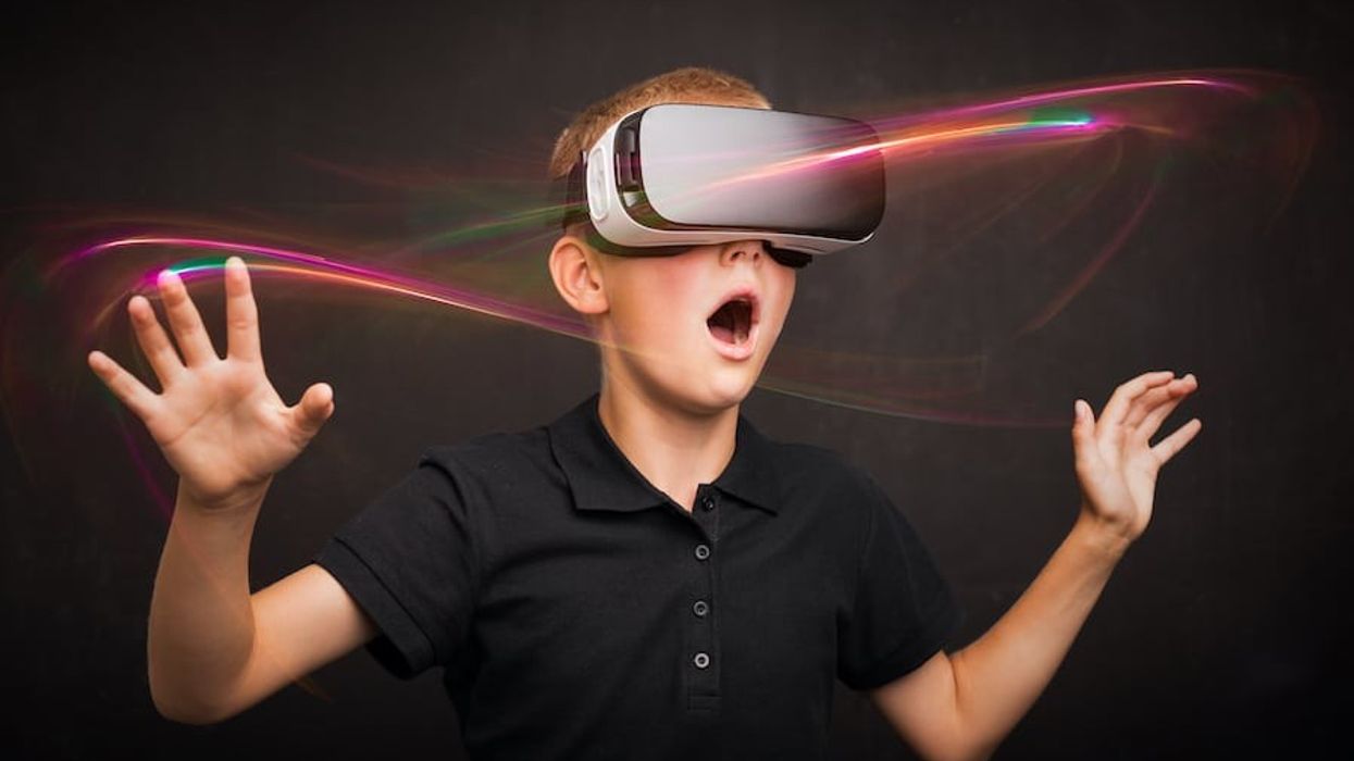 Boy experiencing virtual reality