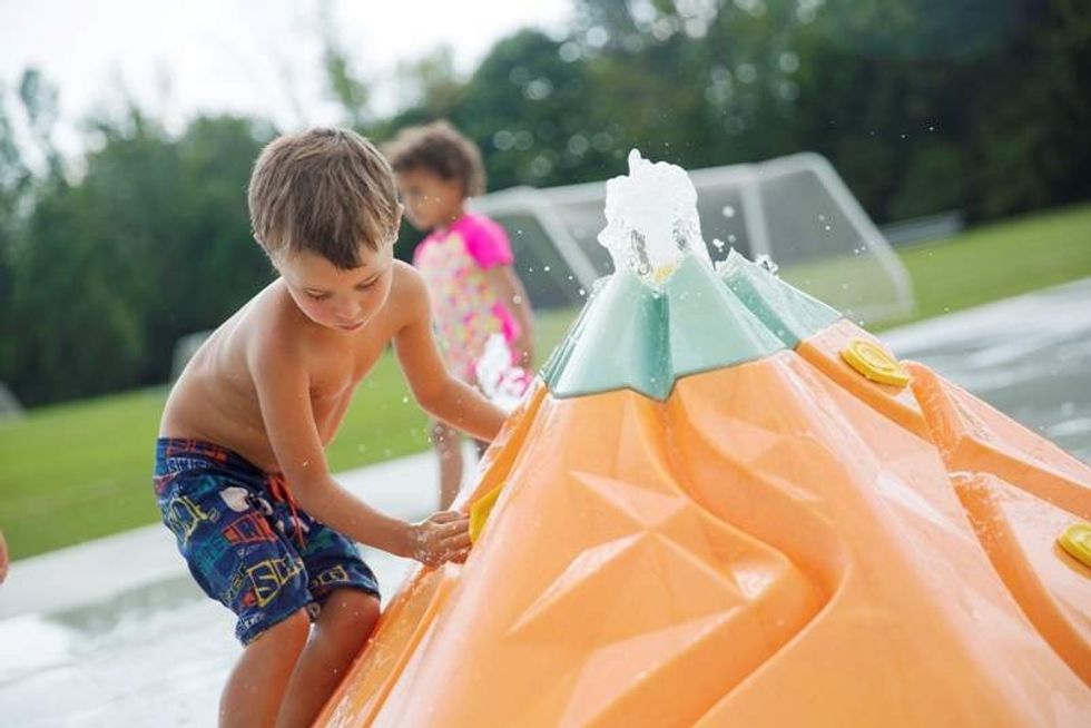 boy plays with pico element in water journey range by vortex