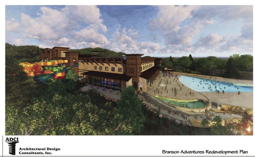 Branson Adventures, indoor water park and white water rafting.