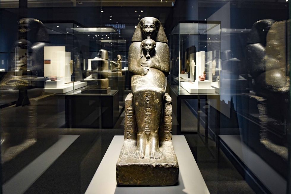 British Museum 'Pharaoh King of Egypt' at La Caixa Forum, Barcelona. innovation in exhibit
