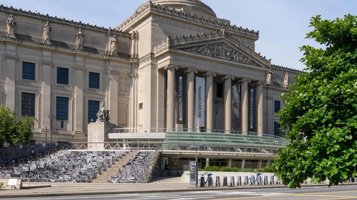 Brooklyn Museum facade with decorative steps and classical architecture.