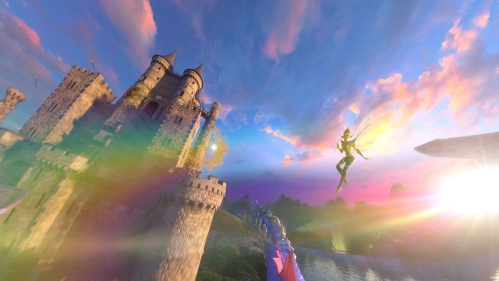 Busch Gardens Williamsburg Battle for Eire VR pre show Addie and castle