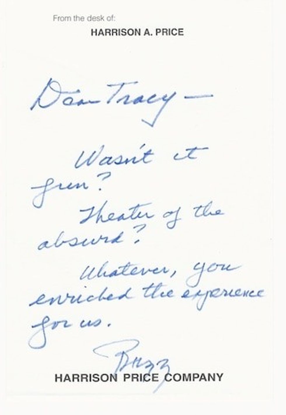 Buzz -Letter-to racy Kahaner