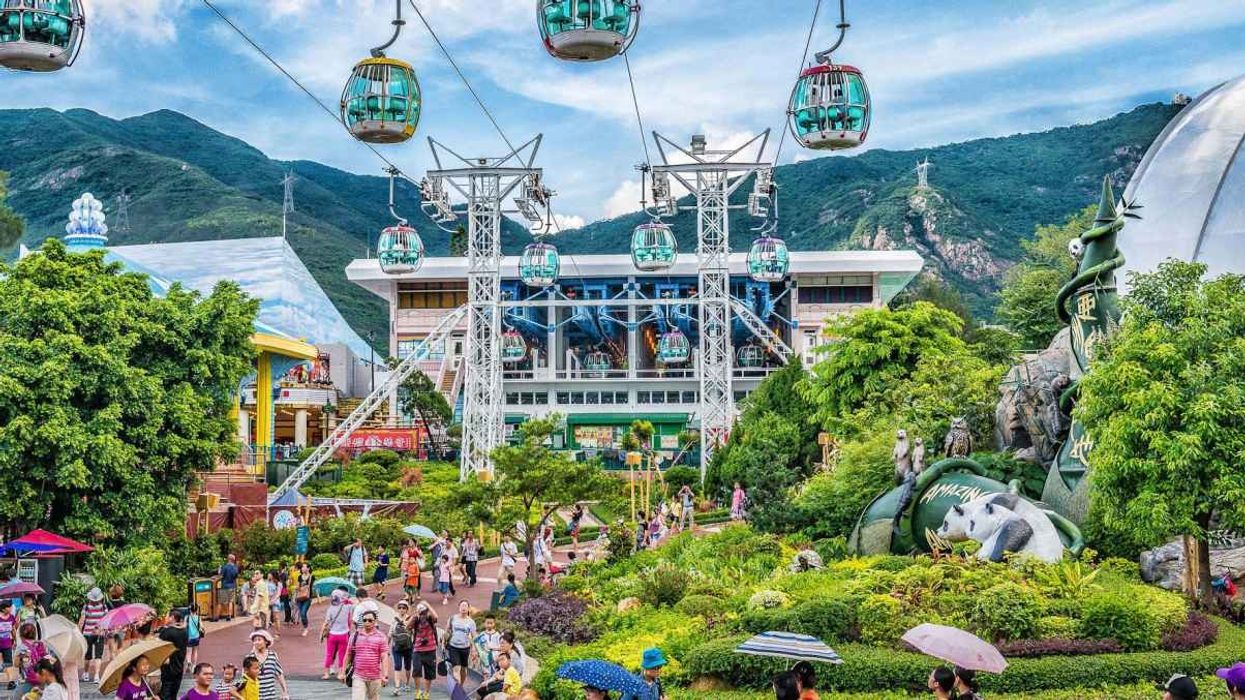 cable car station at hong kong ocean park