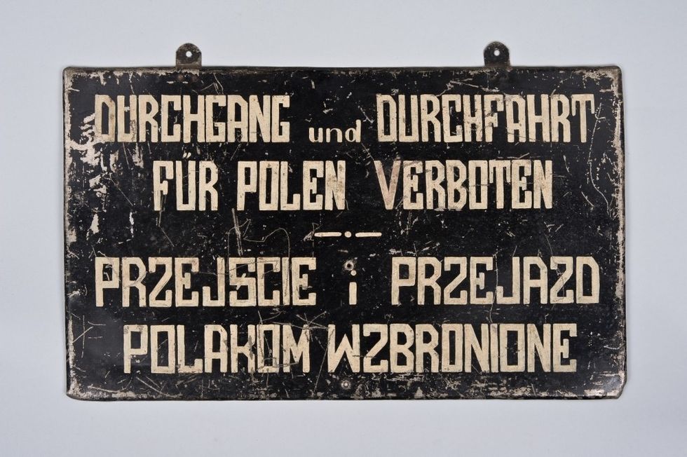 Camp board at Auschwitz-Birkenau State Museum