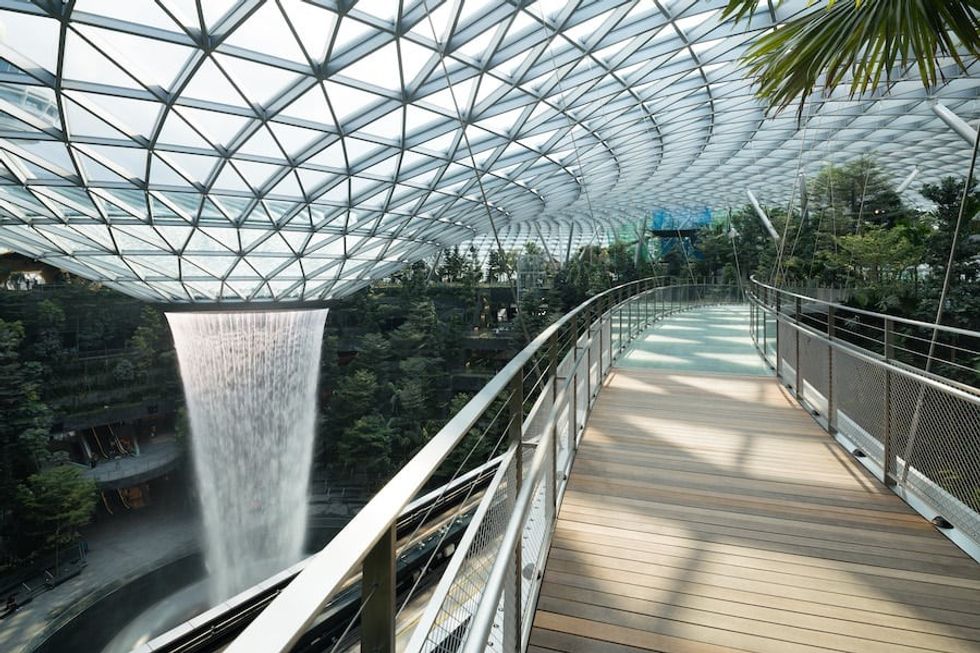 Canopy Bridge HSBC rain vortex