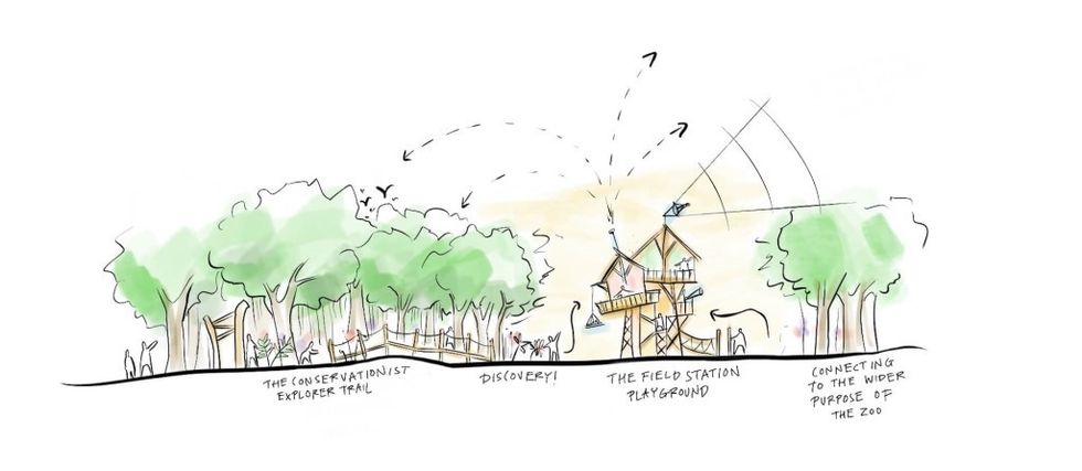 CAP.Co Explorers Basecamp at Bristol Zoo concept drawing