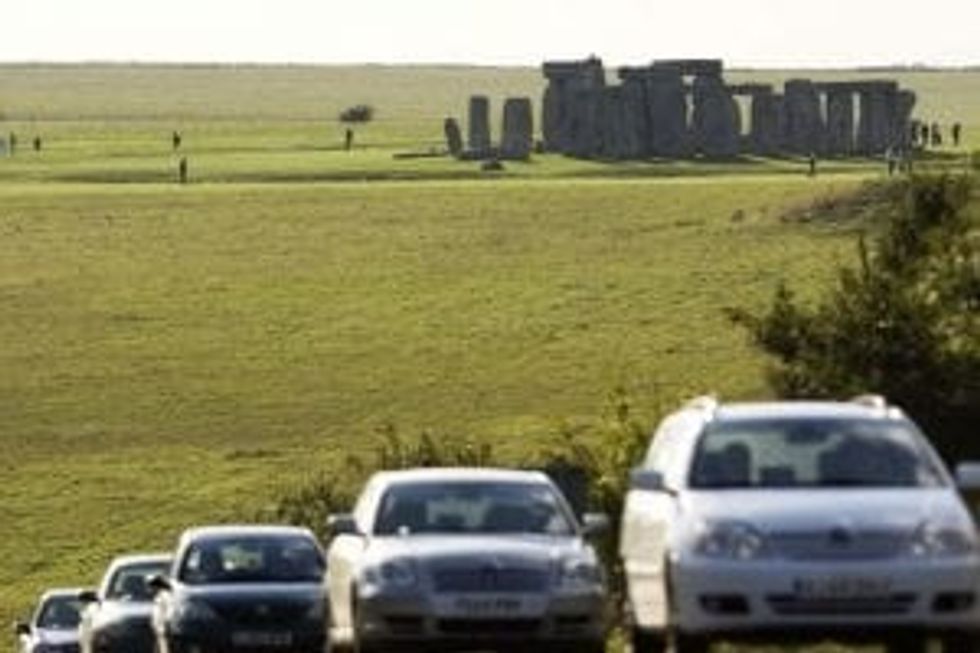 Cars near stonehenge
