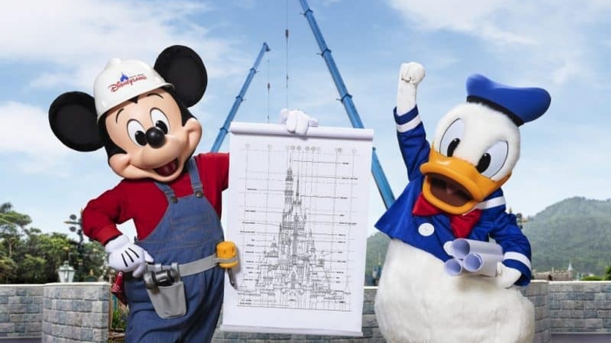castle transformation at hong kong disneyland, number 17 on our list of the world's top theme parks of the decade