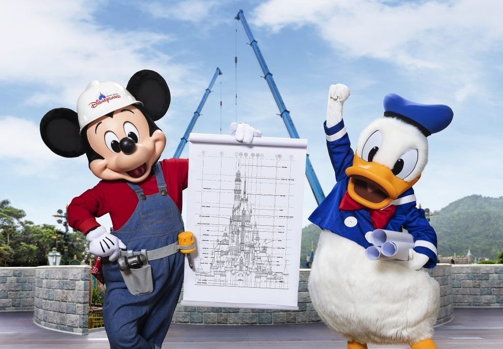 castle transformation at hong kong disneyland, number 17 on our list of the world's top theme parks of the decade