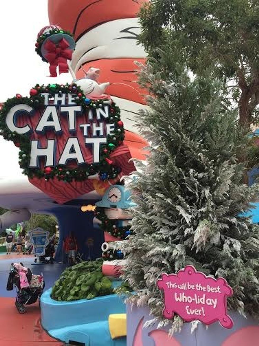 Cat in the Hat Christmas Signage Universal Islands of Adventure