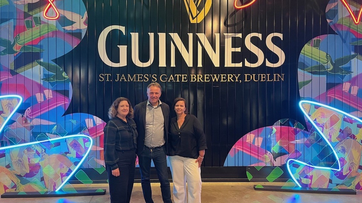 Catherine Toolan, Managing Director of Guinness Storehouse together with Bart and Harriëtte Dohmen, organisers of the Brand Experience Center Conference