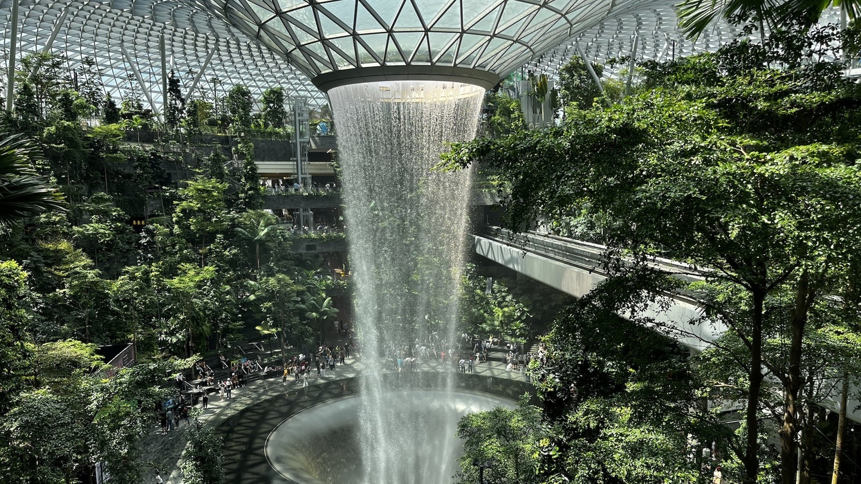 Changi airport waterfall