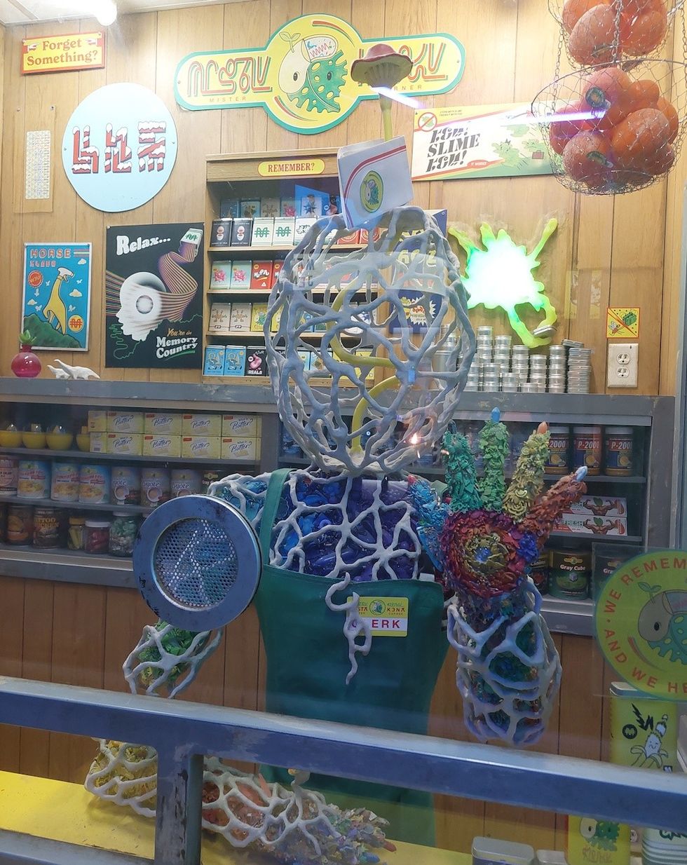 Character at Meow Wolf Denver